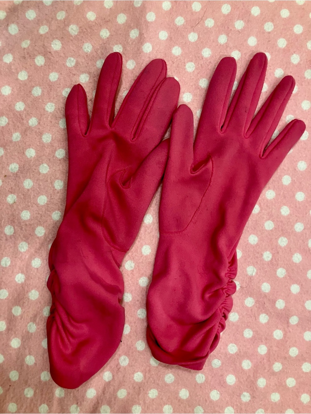 Vintage Hansen Gloves 7 Raspberry Pink - Picture 7 of 10